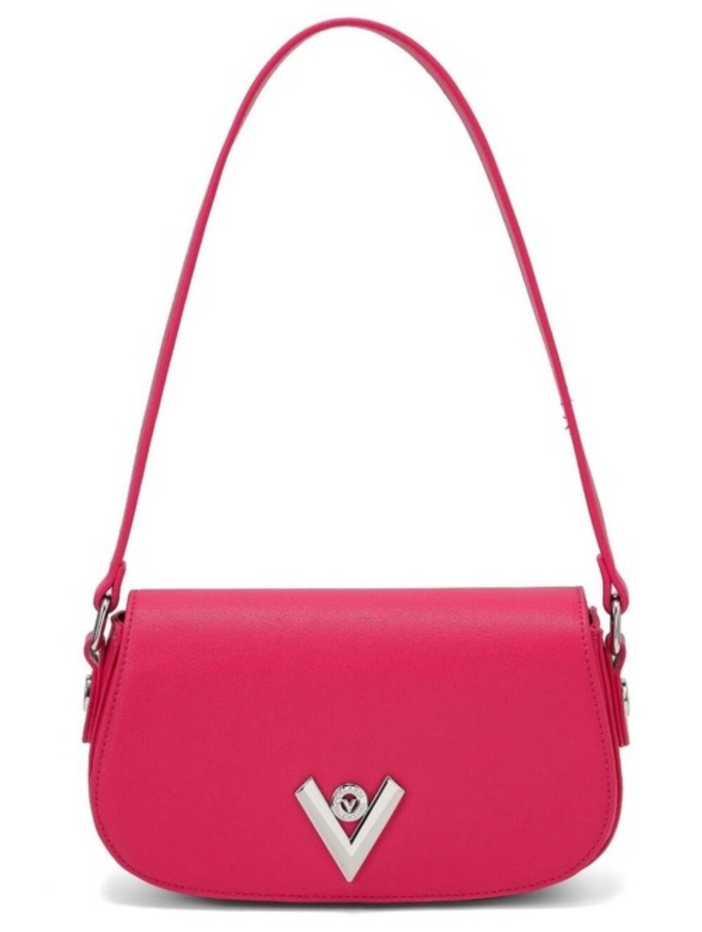 Valentino Pink Leather Shoulder Bag Hot Pink